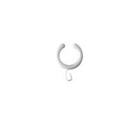 Anneau de rideau de douche ASW 189010 Ø 32 mm, ouvert en haut, blanc en plastique