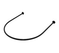 Anneau de rideau en forme de U pour vestiaire, magasin de vêtements, salle de bain, étagère murale demi-cercle (couleur : noir, taille : 90 x 9)