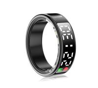 Anneau de santé Intelligent avec écran D'affichage et Contrôle Tactile, Bague de santé du Tracker de Fitness pour Femmes et Hommes, Modes Sportifs Multiples, IP68 Proof, (11)