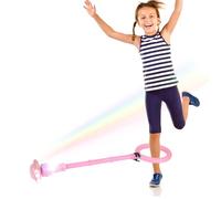 Anneau de Saut de Cheville,Balle de Saut Enfants,Cheville Skip Ball,Flash Saut Anneau Ball,Pliable Anneau de Saut de Cheville,Jouet d'Anneau de Saut de Cheville (Rose)