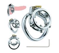 Anneau de Scrotum en Acier Inoxydable, Anneau Pénien Doul avec Pointes et Diviseur de Testicule de Pénis pour Hommes, Anneaux Péniens en Métal, Civière de Balle, CBT Bondage Cock Lock, Jouet Sexuel