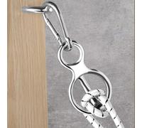 Anneau de Serrage pour Cheval P - en Acier Inoxydable - Accessoire pour Cheval - Accessoire sûr - Appareil d'entraînement pour Cheval P avec vis à œil - Fermeture Rapide - Anneau de Humain