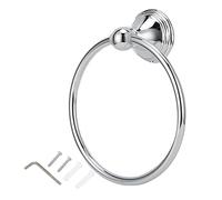 Anneau De Serviette en Acier Inoxydable De Salle De Bains, Porte-Serviettes en Papier Suspendu De Matériel De Salle De Bains Adapté à la Salle De Bain Ou à la Cuisine(Chrome-Plated Towel Ring)