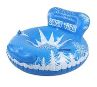 Anneau de Ski Gonflable d'hiver, Accessoire de Ski Extérieur en PVC, Bleu et Blanc 115x115x66cm - Résistant au Froid, Sécurité Renforcée, Convient Enfants et Adultes