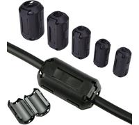 Anneau de starter en noyau de Ferrite, 1 pièce, perle RFI, suppresseur de bruit EMI, filtre pour cordon d'alimentation, câble USB, câble Audio d'antenne 3.5mm-13mm