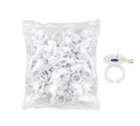 Anneau de support de colle de cils - 100 de col de cils Anneaux de fleurs jetables | Extension de cils fanning outils pour les salons, fournitures de cils de beauté, tatouage de pigments pour les