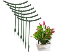 Anneau de Support de Plantes, 6pcs Tuteurs pour Plantes, Tuteur Demi Cercle, Demi Rond Supports de Plantes Réglables, Vert Supports pour Plantes, pour Petites Plantes, Fleurs, Légumes (Vert A)