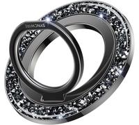 Anneau De Support Magnétique Pour Téléphone Portable Magsafe \U2013 Support À Paillettes Avec À Rotation 360° Avec Compatible Iphone 16/15/14/13/12 Pro Max \U2013 Glitter Black