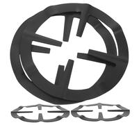 Anneau de Support pour Cuisinière à Gaz Noir en Acier Inoxydable 4 Pièces | Réducteur pour Cafetière et Moka, Chauffe Rapide pour Petit Ustensile, Anti-rouille