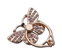 Anneau de support pour téléphone portable en métal - Rotation à 360° - Universel - Compatible avec tous les smartphones EOq817 (rose, taille unique)