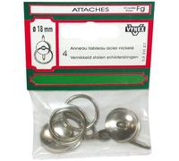 Anneau de tableau - VYNEX - Lot de 4 - Acier - 18 mm