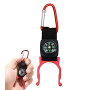 Anneau de transport pour bouteille d'eau | Sangle en toile avec boussole | Porte-clés pour bouteille d'eau pour l'extérieur, le camping