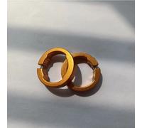 Anneau De Verrouillage De Poignée De Vélo En Alliage D'aluminium Anodisé,Localité,Argenté,Noir,Rouge,Bleu,Blanc,1 Paire - Type Yellow