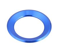 Anneau de Volant de Voiture, Keenso Central de Couverture de Volant Garniture de Cadre de Décoration Insérer Autocollant en Alliage d'Aluminium (Blue)