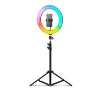 Anneau d'éclairage : Anneau Lumineux Professionnel avec 35 Modes d'étude et d'ambiance, idéal pour Support de Webcam et création de Contenu.