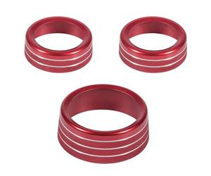 Anneau Décoratif de Bouton de Climatisation pour Modèle 2015-2021 | Alliage D’aluminium, Finition Lisse et Brillante, Couvre L’usure, Style Simple pour Console Centrale et Tableau