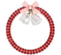 Anneau décoratif pour bouton de démarrage/arrêt du moteur de voiture avec strass étincelants et alliage de zinc pour apporter une touche élégante à l'intérieur du véhicule (rouge)