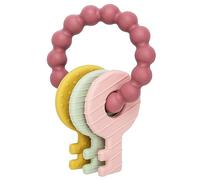 Anneau dentition bebe, pour garçons et filles dentition jouet, colliers à mâcher, durables et solides jouet dentition, accessoires d'allaitement sans BPA pour bébés de 3 mois et plus (Rose)