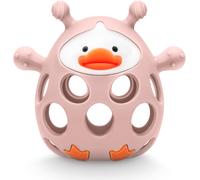 Anneau Dentition Bébé Réfrigérant-Mitaine De Dentition En Silicone Alimentaire Sans Bpa,Gant À Mâchouiller Pour Poussée Dentaire,Jouet Dentition Bébé,Pour Bebe Garcon Fille (1 Pièce Rose)