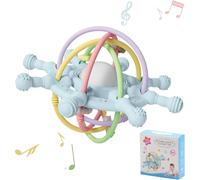 Anneau Dentition Bebe,Saisir La Balle Pour Bébés,Anneau De Dentition En Silicone,Accessoires D'allaitement Sans Bpa,Jouet Dentition,Puzzle Éducation Précoce Amusant Hochet Boule Bébé (Azul)