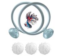 Anneau D'exercice De Poisson Betta, Jouets De Poisson Betta Pour Aquarium, Jouets Pour Réservoir - Exercice Moins De Poissons Avec Une Main D'Aspiration Et 3 Balles De Filtre