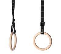 HMS Anneaux de gymnastique TX08 - Premium en bois Beige 230 x28x2640 mm