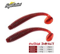 Anneau d'impact supercontinent merde leurre de pêche souple 63mm 80mm 97mm appâts en plastique appâts de natation leurre de gabarits appâts artificiels S