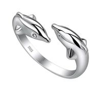Anneau D'ouverture Bague Femme en Cuivre Argenté, Bijoux Doigts