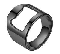 Anneau d'ouverture de bar, bague de barman | Bague de fête créative et polyvalente - Bague de barman élégante en acier titane - Décapsuleur de bière créatif portable pour barman