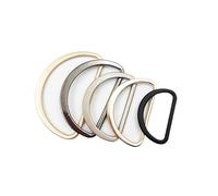 Anneau en D en métal, 20 pièces, 15/2/30/40/50/60mm, boucle de sangle, largeur intérieure, métal demi-rond, anneau en D soudé sans couture, accessoires de bricolage ( Color : Silver , Size : 2cm )