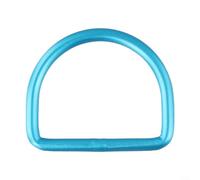 Anneau en D robuste de 6 mm pour la plongée sous-marine, matériau en aluminium adapté pour boucle de sac à dos et diverses sangles (bleu)