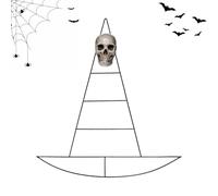 Anneau en métal - Artisanat en Fil, Base de Couronne Forte, Design de Chapeau de Bateau, Support Floral Artistique | Décoration créative pour Festival Holiday Automne Halloween Display