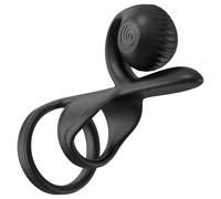 Anneau et Double Vibromasseur Jovi - Noir