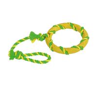 Anneau et sa corde caoutchouc/coton Kerbl Jaune 14 cm