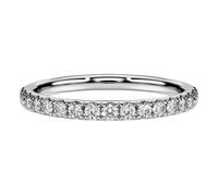 Anneau Eternity, Diamants créés en laboratoire 0,4 ct tw, Forme ronde, Argent sterling 55