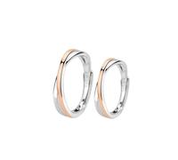 Anneau Femme Bague Argent Sterling 925 Femme Argent Sterling Ruban de Möbius Réglable Mode pour Couple Homme Mesdames Cocktail Bijoux