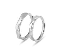 Anneau Femme Bague en Argent Sterling 925 pour Femme Argent Sterling Ruban de Möbius Réglable Mode pour Couple Sœur Graduation Bijoux