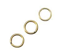 Rayher Anneaux fendus, petits anneaux bijoux, 9 mm ø, lot de 10, doré, 2224706