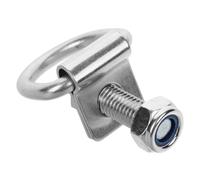 Anneau Fixation Robuste pour Remorque, Camion et VR | Acier Galvanisé Argenté, avec Vis et Boulons, Point D’ancrage pour Châssis et Sangles