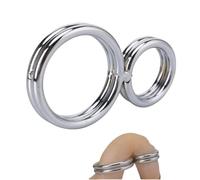 Anneau Fixe En Forme De 8 En Acier Inoxydable Double Joint, Texture Délicate Et Douce, Entraînement D’endurance Extérieur Discret Pour Hommes En Couple+Y23 (38mm)