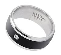 Anneau Intelligent NFC, Dispositif Portable Magique Multifonctionnel élégant pour Le Cryptage de la confidentialité Personnelle, Déverrouillage Universel pour Téléphone Portable (taille11)