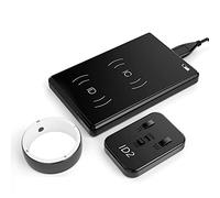 Anneau intelligent R5, anneau multifonction avec réplicateur RFID CDS, 6 cartes RFID intégrées et 2 pierres de santé, contrôleur IC/ID/lecteur NFC, anneaux intelligents pour téléphone NFC, compatible