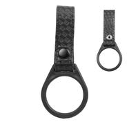 Anneau Lampe - Nylon 3cm Robuste, Porte-Torche Ceinture Noir, Crochet Suspension Mains Libres | Étui Rigide Accessoire Tactique pour Randonnée Camping Patrouille