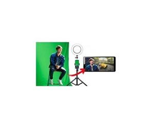 Anneau led avec pied extensible et écran vert mystudio