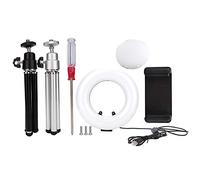 Anneau LED Remplir Lumière Dimmable Remplir Lumière pour Vidéo Flux en Direct Maquillage Applicable au Studio et Maquillage Artistes en Alliage D'aluminium et PC Matériel