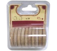 Anneau - Lot de 10 - brut - D: 42 mm - pour tringle D: 20 mm