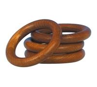 Anneau - Lot de 10 - merisier - D: 70 mm - pour tringle D: 35 mm