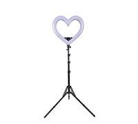 Anneau Lumière 19 Pouces LED RGB lumière en Forme de Coeur Lampe de Photographie Lampe avec trépied pour l'enregistrement vidéo Maquillage Lumière d'appoint