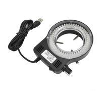 Anneau lumineux 72 144 LED pour caméra de microscope, illuminateur USB réglable avec température de couleur 6500 K, design compact en plastique pour outils d'inspection de laboratoire et industriels