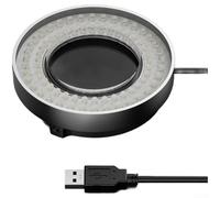 Anneau lumineux à 72 LED pour réparation de microscope et pH - Polarisé, résistant à la poussière, alimenté par USB - Lampe d'éclairage à intensité variable avec boîtier en alliage d'aluminium pour